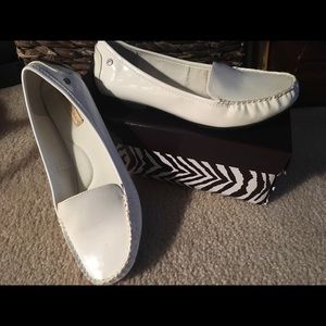 Women’s Size 9.5 white loafers